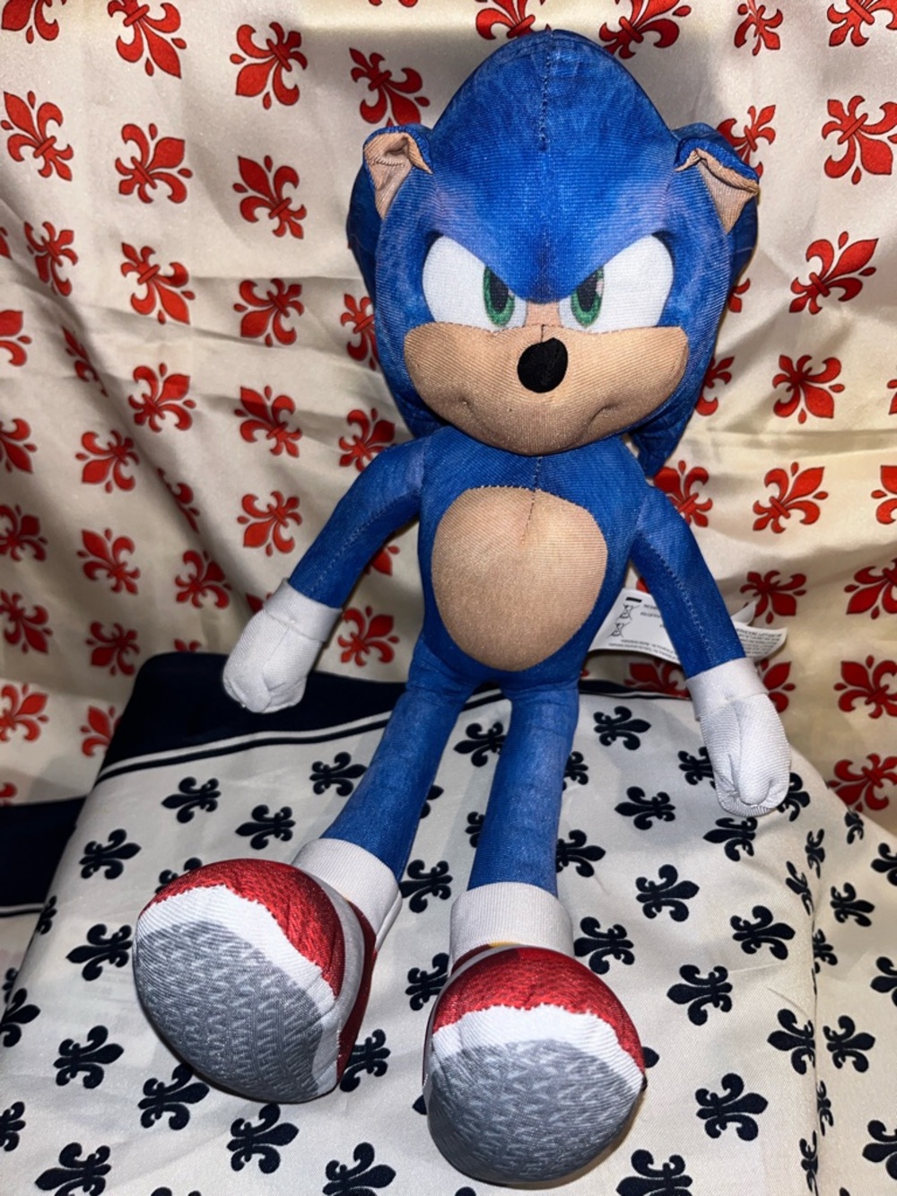 Sonic the Hedgehog Plush Toy - Blue with Tan & Red Accents super good sounds